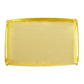 Papptablett Rechteckig Gold Griffen 12x19 cm (10 Stück)