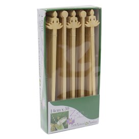 Getränkrührer aus Bambus „Bouddha 1“ 14cm (50 Stück)