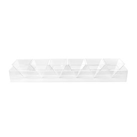 PS Transparent-Kegelhalter 40x6,5x7cm (6 Stück)