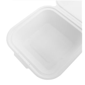 Burger-Box Zuckerrohr Weiß 150x150x80mm (50 Stück)