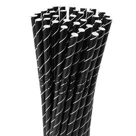 Trinkhalme aus Paper Starr Flexibel Ø6mm 230mm (3.000 Stück)