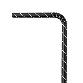 Trinkhalme aus Paper Starr Flexibel Ø6mm 230mm (250 Stück)