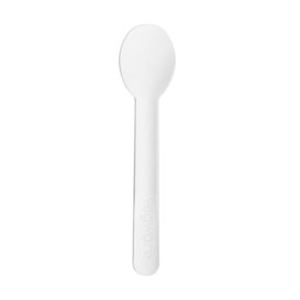 Kleiner Starrer Kartonlöffel Weiß 13cm (50 Stück)