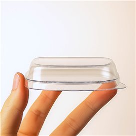 Deckel für Fingerfood-Becher PS Transparent 7,5x7,5cm (2.000 Stück)