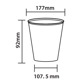 Unzerbrechliches und wiederverwendbares Mojito-Glas aus transparentem PP 480ml (10 Stück)