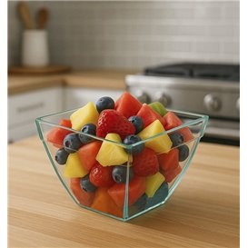 Transparent PS Fingerfood Schalen “Water Green” 580ml (100 Stück)