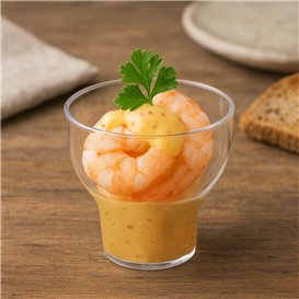 Fingerfood Schalen aus PS "Tulpe" Transparent 65ml (20 Stück)