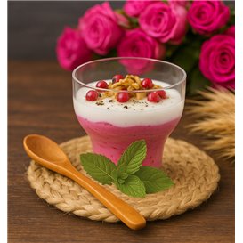 Fingerfood Schalen aus PS "Tulpe" Transparent 65ml (20 Stück)