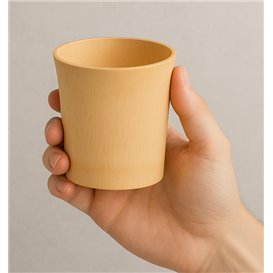 Wiederverwendbarer Bambusbecher für Fingerfood 8,4x9,2x9cm (12 Stück)