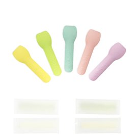 Eislöffel aus Papier Einzeln Verpackt Farbig Sortiert 'Tutti Frutti' 9cm (2.000 Stück)