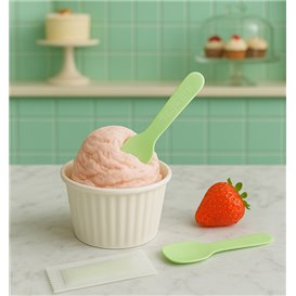 Eislöffel aus Papier Einzeln Verpackt Farbig Sortiert 'Tutti Frutti' 9cm (2.000 Stück)