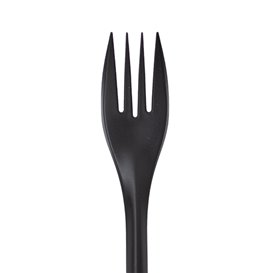 Mehrweg-Gabel aus PP Schwarz 17,5cm (25 Stück)