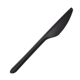 Mehrweg-Messer aus PP Schwarz 17,8cm (25 Stück)