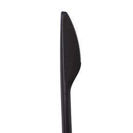 Mehrweg-Messer aus PP Schwarz 17,8cm (25 Stück)
