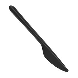 Mehrweg-Messer aus PP Schwarz 17,8cm (50 Stück)