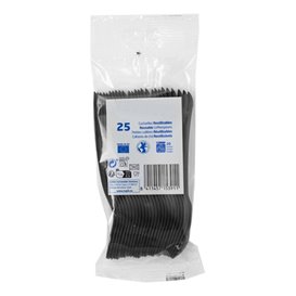 Mehrweg-Kaffeelöffel aus PP Schwarz 12,4cm (1.000 Stück)