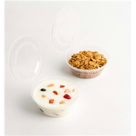 Saucenbecher mit Klappdeckel aus PP Transparent 6OZ/180ml (100 Stück)