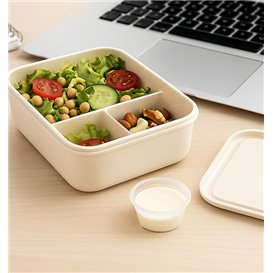 Saucenbecher mit Deckel Transparent aus PP 2Oz/60ml (1.000 Stück)