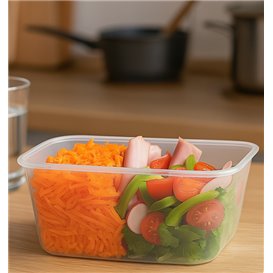 Schale Rechteckig aus PP Transparent 1.000ml 17,4x11,5x8cm (25 Stück)