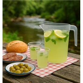 Wiederverwendbarer Kunststoffkrug aus PP 1.000ml (10 Stück)