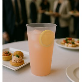 PP-Cocktailbecher Wiederverwendbar Unzerbrechlich Transparenter 470ml (15 Stück)