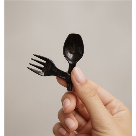 Schwarzer Spork für die Gastronomie
