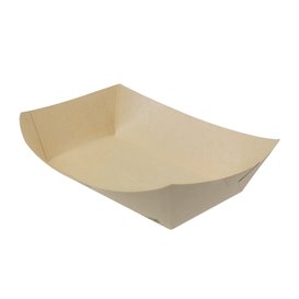 Snackschale aus Bambus-Karton Kraft 700ml 20,5x15x5,2cm (125 Stück)