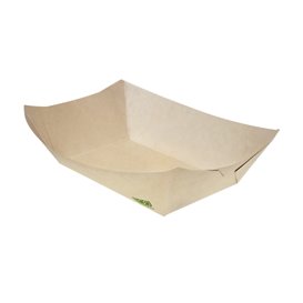 Snackschale aus Bambus-Karton Kraft 350ml 16,5x12x4,4cm (125 Stück)