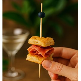 Fingerfood Spießee "Big Ball" Schwarz 12,5cm in Schachtel (100 Stück)