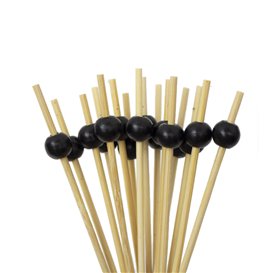 Fingerfood Spießee "Big Ball" Schwarz 12,5cm in Schachtel (100 Stück)