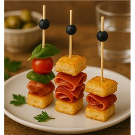 Fingerfood Spießee "Big Ball" Schwarz 12,5cm in Schachtel (100 Stück)