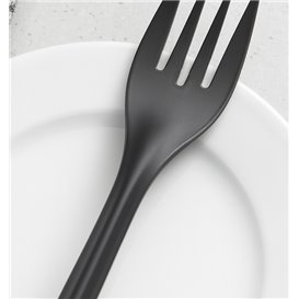 Mehrweg-Gabel aus PP Schwarz 17,5cm (50 Stück)