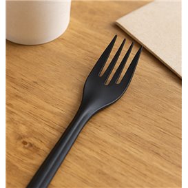 Mehrweg-Gabel aus PP Schwarz 17,5cm (50 Stück)