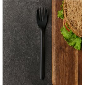Mehrweg-Gabel aus PP Schwarz 17,5cm (50 Stück)