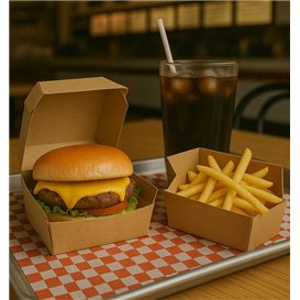 Wachspapier fettdicht für Burger Rot 31x38cm (4.000 Stück)