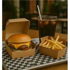 Wachspapier fettdicht für Burger Schwarz 31x38cm (4.000 Stück)