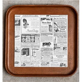 Wachspapier fettdicht für Burger "Times" 31x31cm (4.000 Stück)