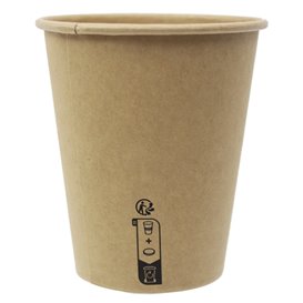 Kartonbecher 9Oz/290ml Kraft Ø8,0cm (50 Stück)