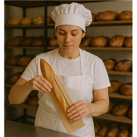 Papiertüten Kraft Fenster 10+4x29cm (125 Stück)