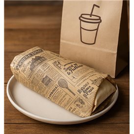 Wachspapier fettdicht für Burger Times Kraft 28x34cm (1.000 Stück)