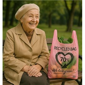 Hemdchenbeutel Mehrweg Pink 42x53cm 50µm (20 Kg)