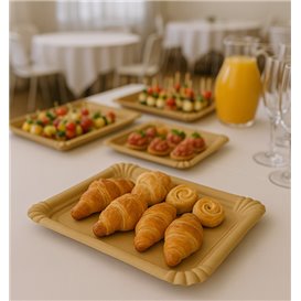 Pappschale rechteckig Kraft 16x22 cm (1400 Stück)