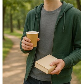 Kartonbecher 9Oz/290ml Kraft Ø8,0cm (50 Stück)