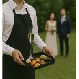 Papptablett Rechteckig Schwarz Griffen 16x23 cm (100 Stück)