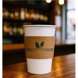 Bechermanschetten aus Pappe 8 Oz (100 Stück)