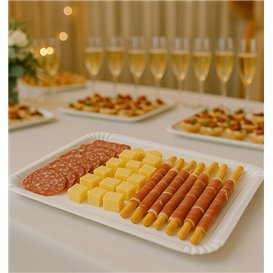 Pappschale rechteckig weiß 25x34cm (300 Stück)