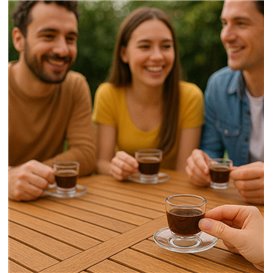 Wiederverwendbare Plastiktasse “Espresso” Transparent 80ml (36 Stück)