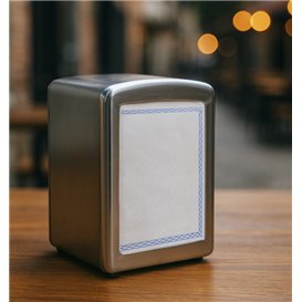 Papierservietten mit Zickzackfalz Weiß Muster 14x14cm (25.000 Stück) 