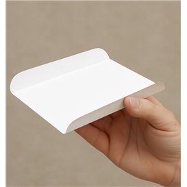 Pappschale weiß für Waffeln 13,5x10cm (100 Stück)