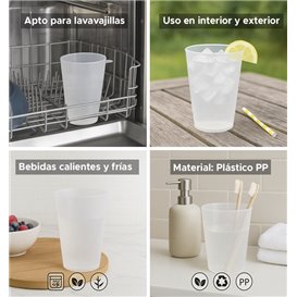 Mehrwegbecher Durable PP mit Ring Durchscheinend 400ml (490 Stück)